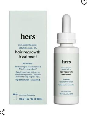 Hers 2% Minoxidil Topical Solution hair regrowth treatment for women